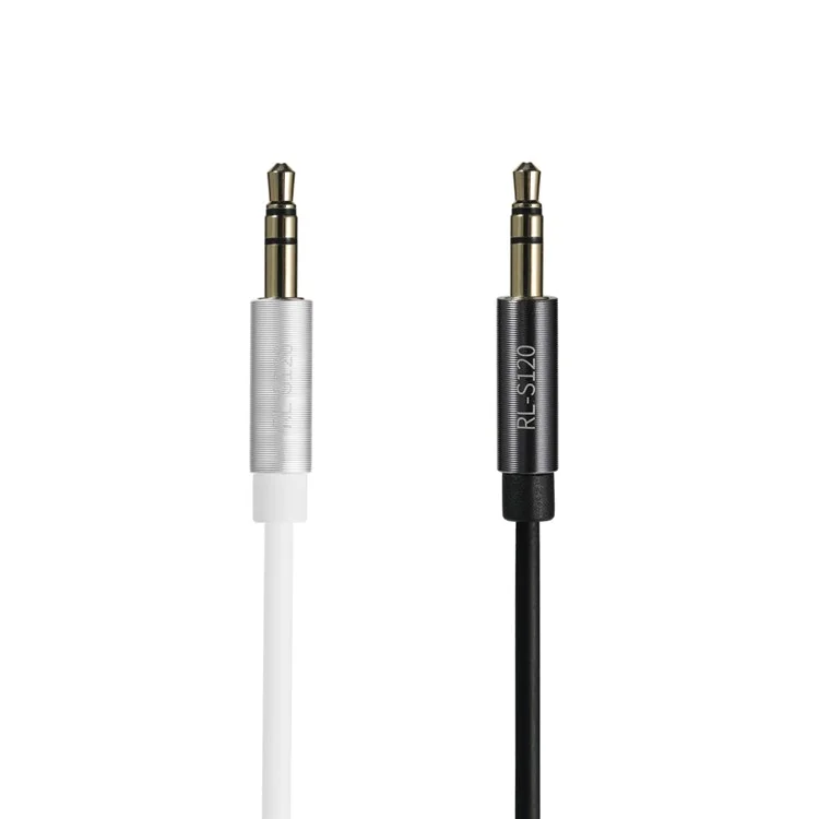 REMAX S120 1.2m 3.5mm Male to Male Aux Audio Cable - White