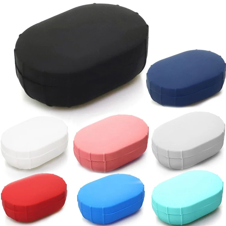 Silicone Case Protective Cover for Xiaomi Airdots TWS Bluetooth-compatible Earphone Youth Version Headset - Black