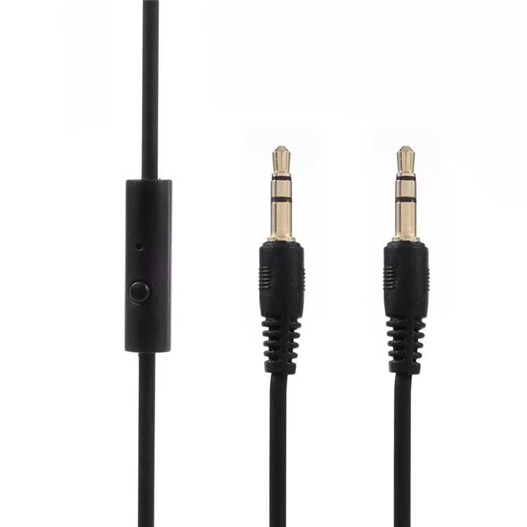 3.5mm Male to Male Auxiliary Audio Cables with Mic for iPhone, iPad, Samsung, HTC etc