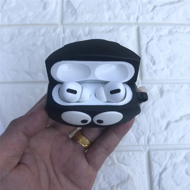 Catoon Shape Silicone Protective Cover Case for Apple AirPods Pro - Coal Ball