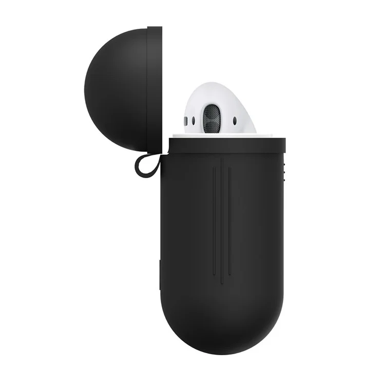 Shock-proof Silicone Protective Cover for Apple AirPods Charging Case - Black