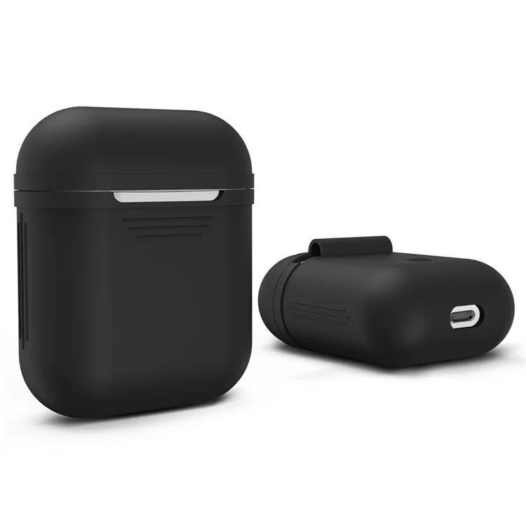 Shock-proof Silicone Protective Cover for Apple AirPods Charging Case - Black