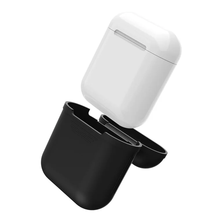 Shock-proof Silicone Protective Cover for Apple AirPods Charging Case - Black