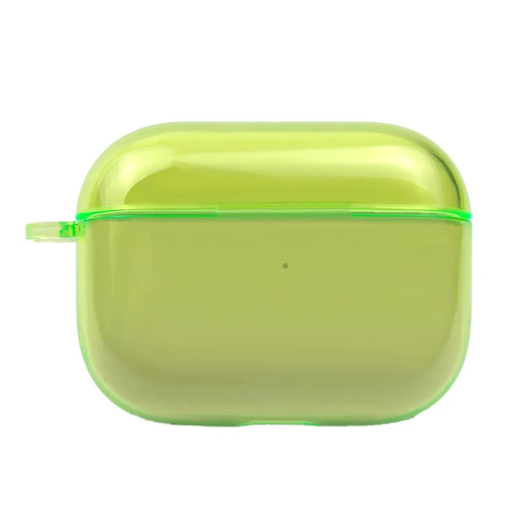 Unique Simple Color Clear PC Case for AirPods Pro - Green