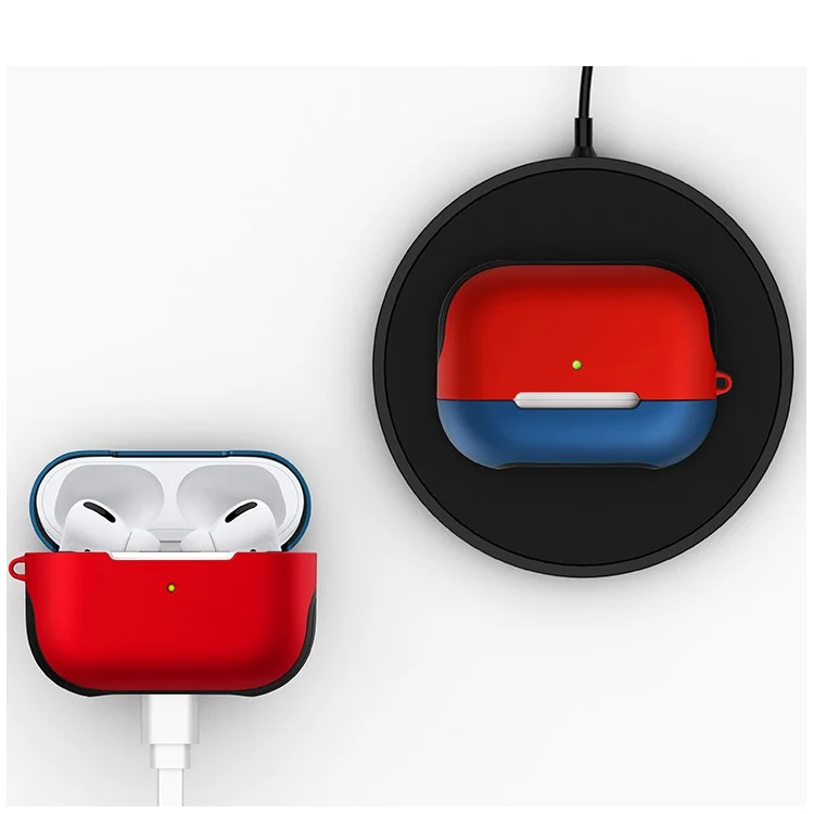 Case de PC de Surface Mate Pour AirPods Pro - Bleu Rouge