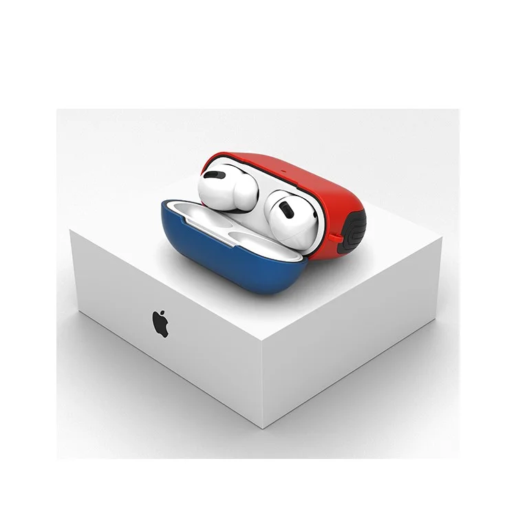 Case de PC de Surface Mate Pour AirPods Pro - Bleu Rouge