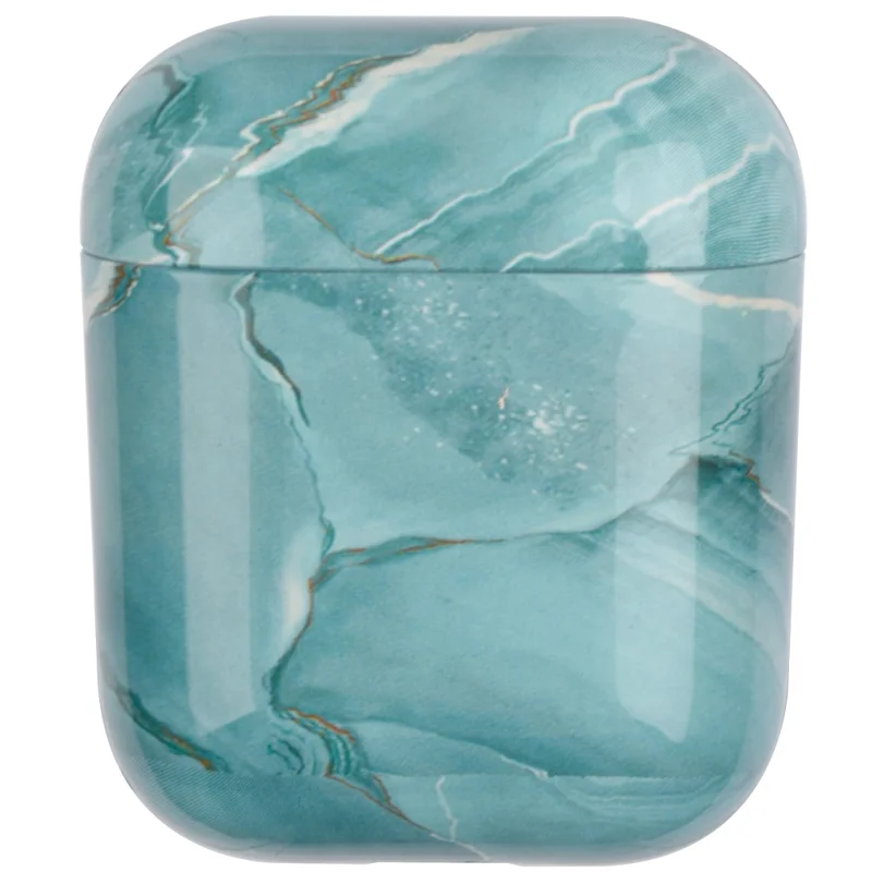 Water Transfer Printing Marble Pattern PC Case for Apple AirPods with Wireless Charging Case (2019)/AirPods with Charging Case (2019)/(2016) - Style H