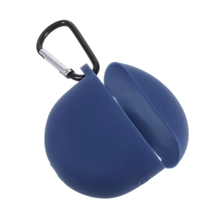 Cubierta Protectora De Silicone Airpods Con Hebilla Para Huawei Freebuds 3 - Azul Oscuro