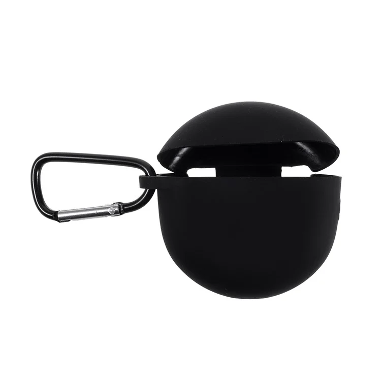 Housse de protection en silicone pour Huawei FreeBuds 3 avec boucle - Noir