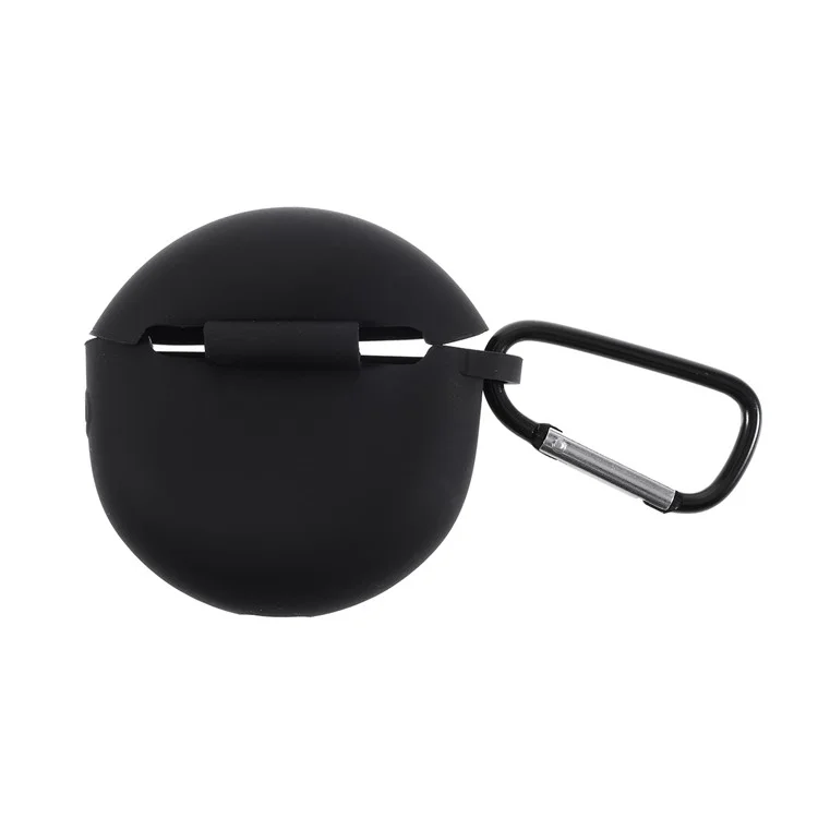 Housse de protection en silicone pour Huawei FreeBuds 3 avec boucle - Noir
