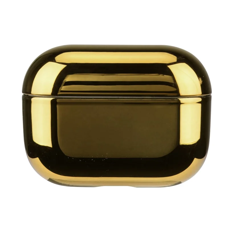 Electroplating Plastic Colorful Earphone Cover Case for Apple AirPods Pro - Gold