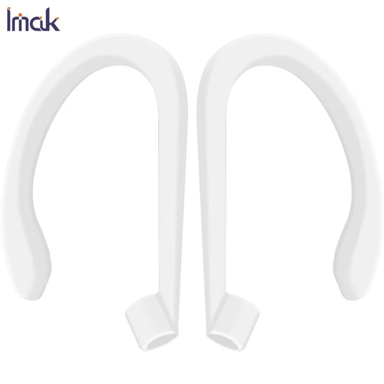 IMAK Silicone Ear Hooks para Apple AirPods Pro/AirPods com Estojo de Carregamento (2016) (2019)/AirPods com Estojo de Carregamento sem Fio (2019) - Branco
