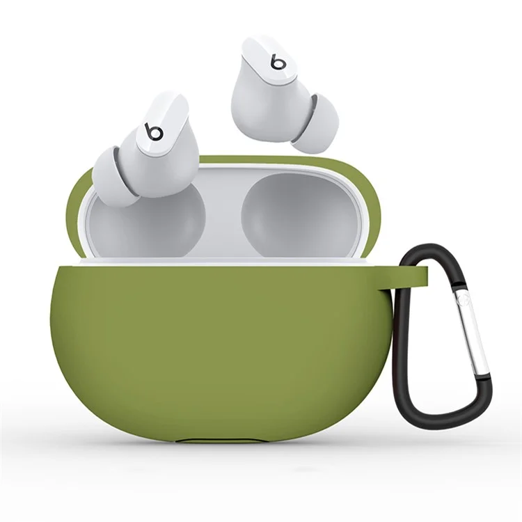 Funda protectora de silicona suave Bluetooth Auricular a prueba de polvo Cover para Beats Studio Buds - Verde hierba