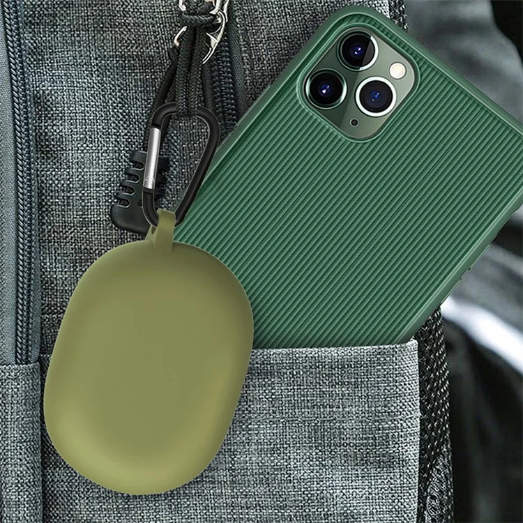 Funda protectora de silicona suave Bluetooth Auricular a prueba de polvo Cover para Beats Studio Buds - Verde hierba