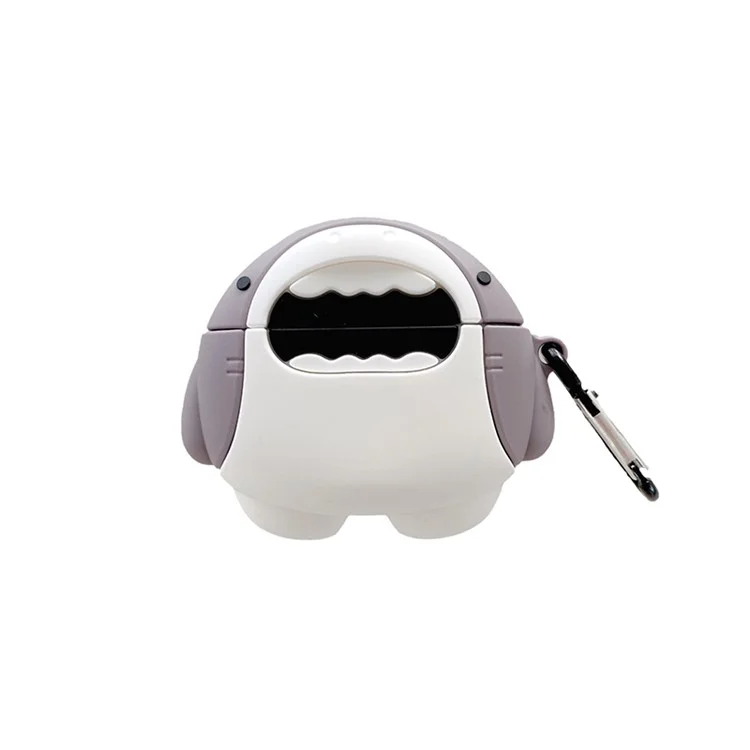 Funda protectora de silicona con diseño de tiburón de dibujos animados para auriculares Bluetooth Beats Studio Buds