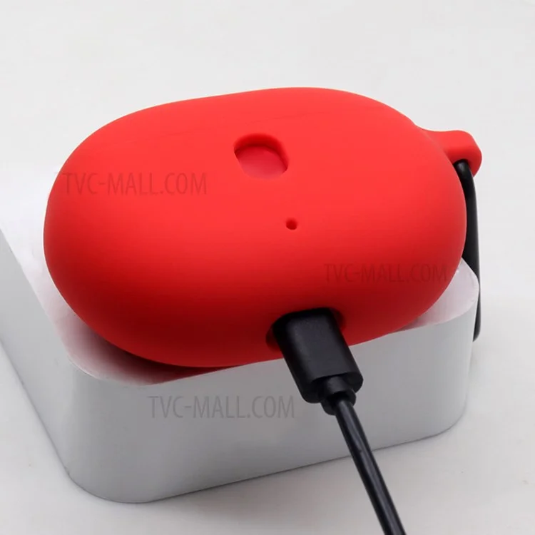 For Beats Studio Buds Silicone Case Anti-Lost Wireless Earphones Protector - Luminous Pink