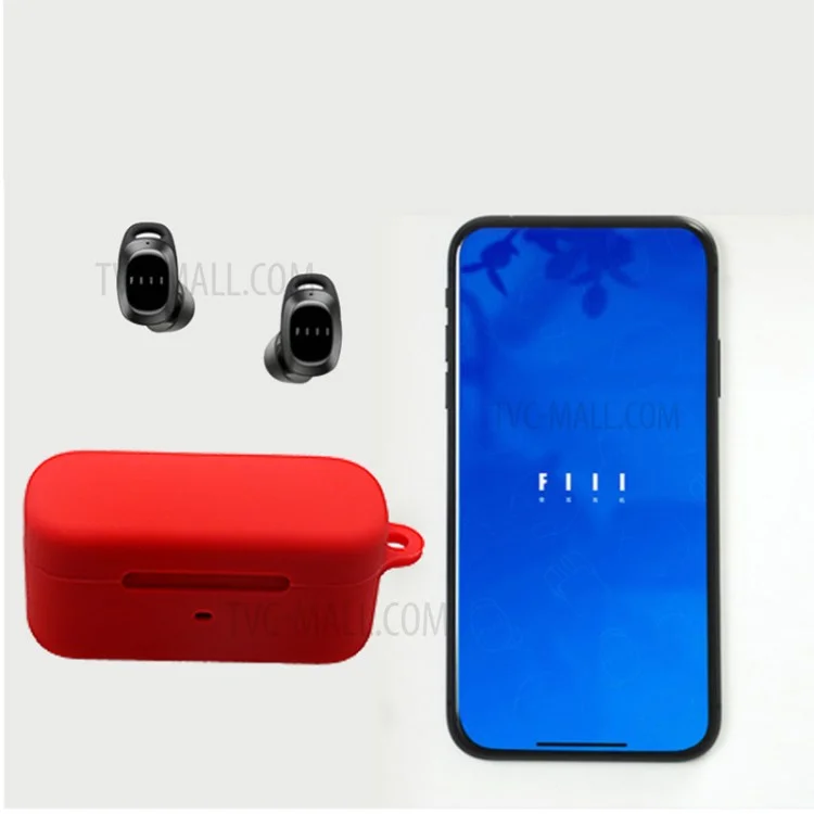 Funda Protectora De Silicona Bluetooth Silicone Suave Cubierta Anti-perdida Para FIIL T1 PRO - Púrpura