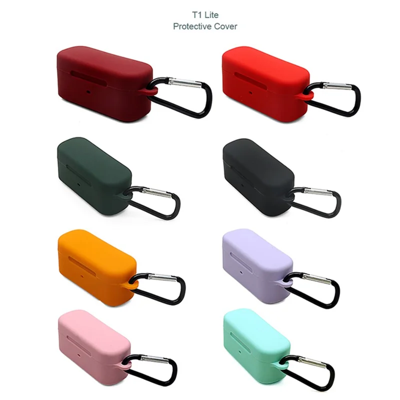 Capa Protetora de Silicone Macio para Auscultadores Bluetooth, Capa Anti-Perda Compatível com FIIL T1 Lite - Preto