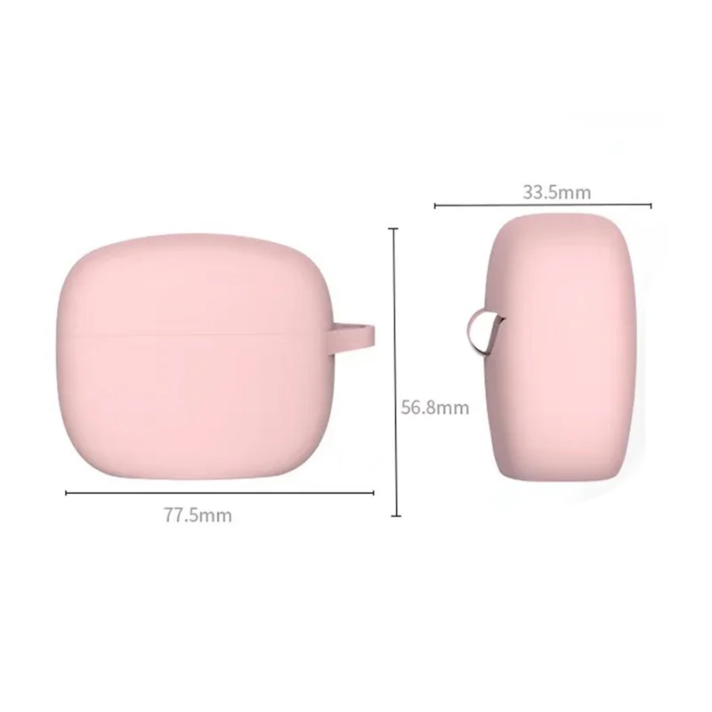 Soft Silicone Bluetooth-compatible Earphone Protective Case Cover with Anti-lost Buckle for JBL TUNE215TWS - Red