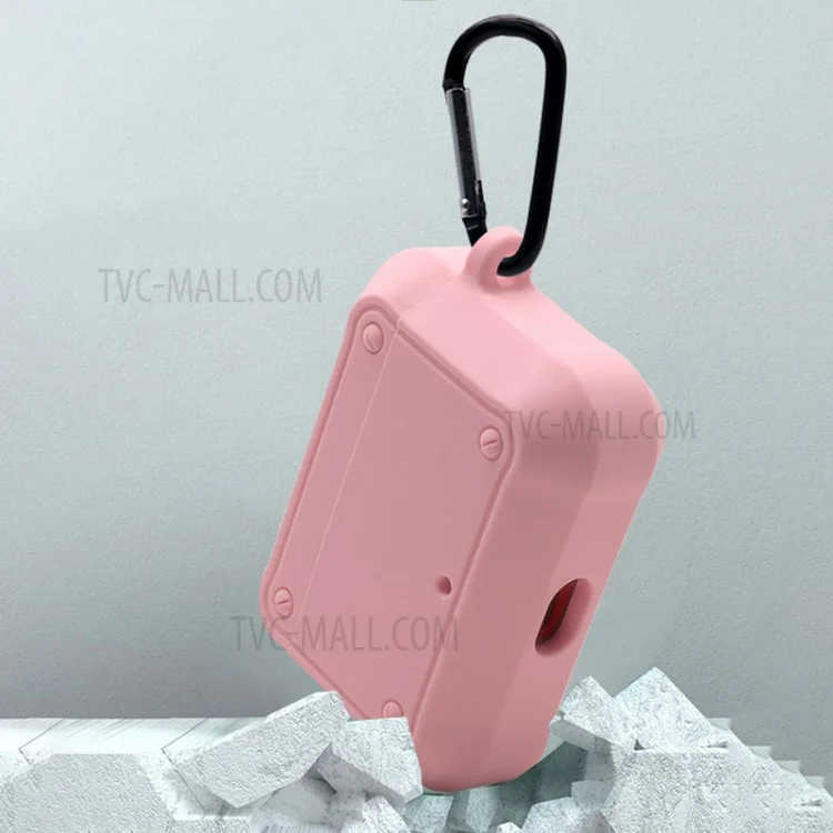 Portable Silicone Wireless Bluetooth-compatible Earphone Carrying Case Storage Bag with Anti-lost Buckle for Beats Studio Buds - Lake Blue