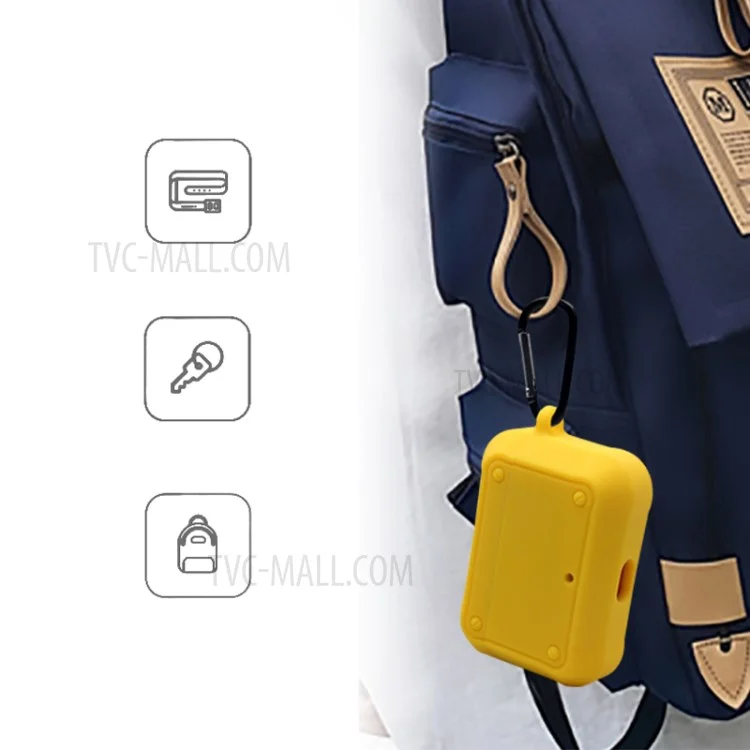 Portable Silicone Wireless Bluetooth-compatible Earphone Carrying Case Storage Bag with Anti-lost Buckle for Beats Studio Buds - Lake Blue