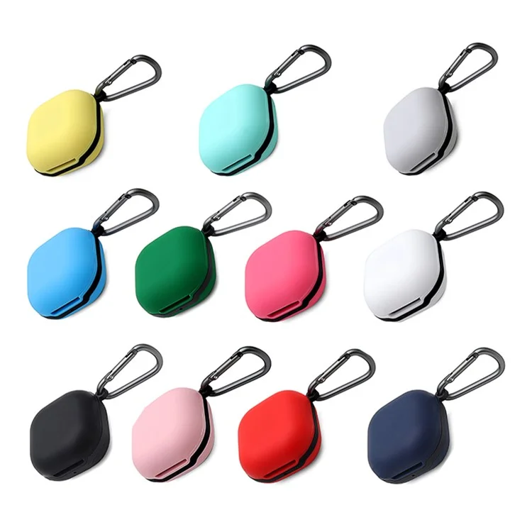 Silicone Silicone Sem Fio Bluetooth Bluetooth Case Captura Protetora Resistente Ao Choque Com Fivela Anti-perdido Para Samsung Galaxy Buds Pro - Cinza