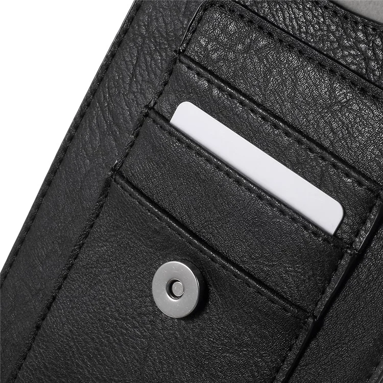 Dual-layer Leather Pouch Case with Belt Loop for iPhone 7 Plus/ 6 Plus / 6s Plus, Size: 17 x 10.5cm - Black