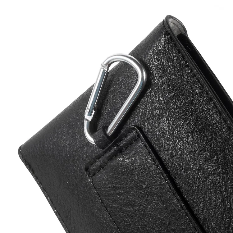 Dual-layer Leather Pouch Case with Belt Loop for iPhone 7 Plus/ 6 Plus / 6s Plus, Size: 17 x 10.5cm - Black