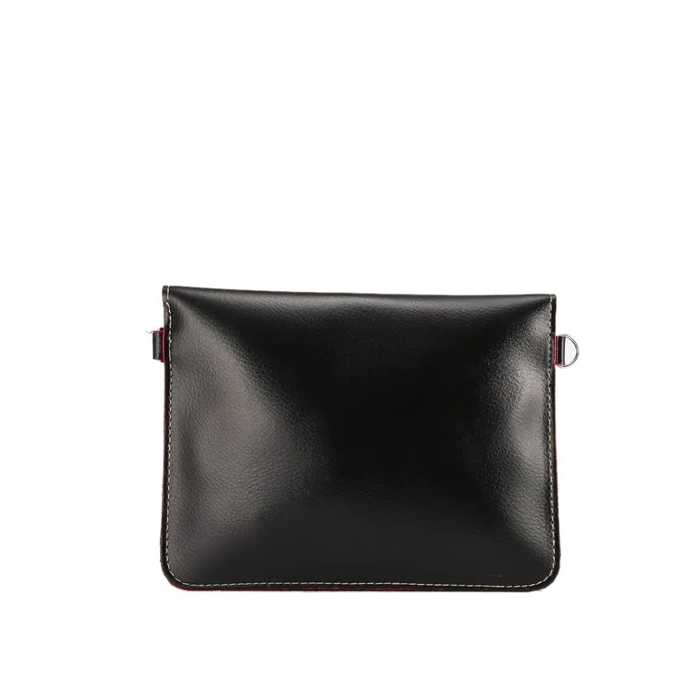 Leather Pouch Bag with Multiple Compartments for iPhone 7 Plus/ 6s Plus/ Galaxy S7 edge, Size: 17 x 12.5 x 0.8cm - Black