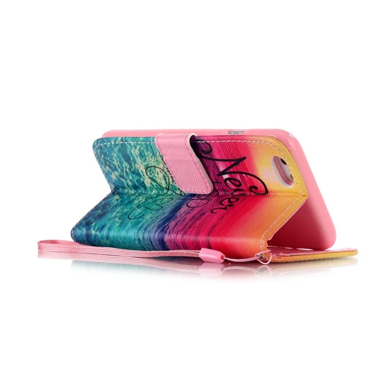 Wallet Leather Stand Phone Cover for iPhone 6s Plus / 6 Plus - Never Stop Dreaming