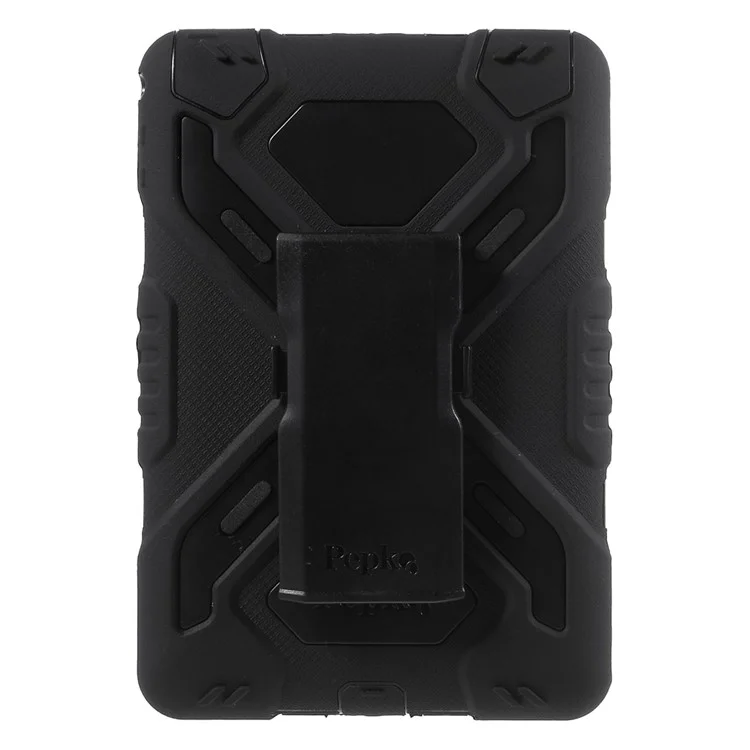PEPKOO Spider Series for iPad mini 4 Extreme Heavy Duty PC Silicone Hybrid Case - All Black
