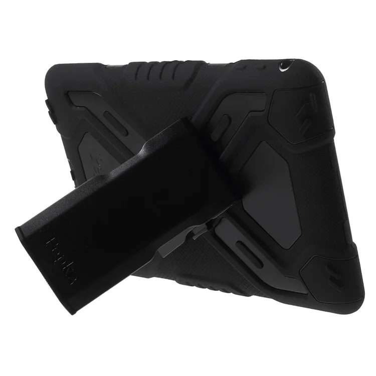 PEPKOO Spider Series for iPad mini 4 Extreme Heavy Duty PC Silicone Hybrid Case - All Black
