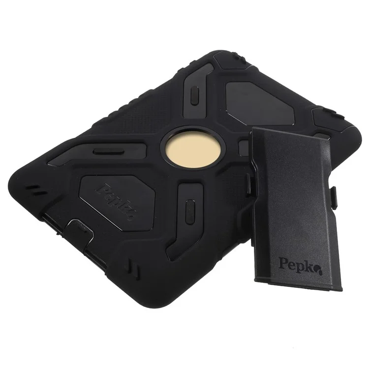 PEPKOO Spider Series for iPad mini 4 Extreme Heavy Duty PC Silicone Hybrid Case - All Black