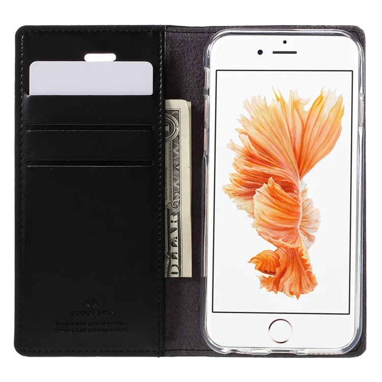 MERCURY GOOSPERY Blue Moon Flip Leather Case for iPhone 6s Plus/6 Plus - Black