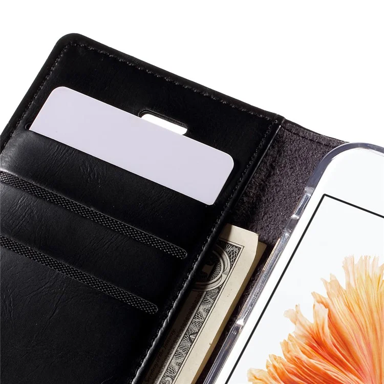 MERCURY GOOSPERY Blue Moon Flip Leather Case for iPhone 6s Plus/6 Plus - Black