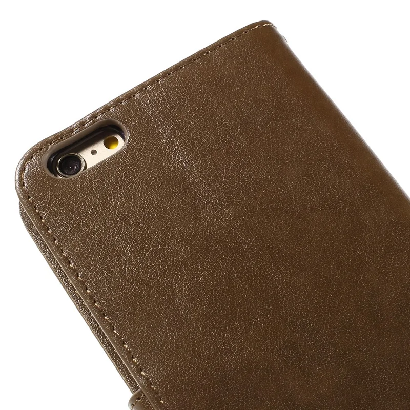 Butterfly Leather Wallet Stand Case for iPhone 6s Plus 6 Plus - Coffee