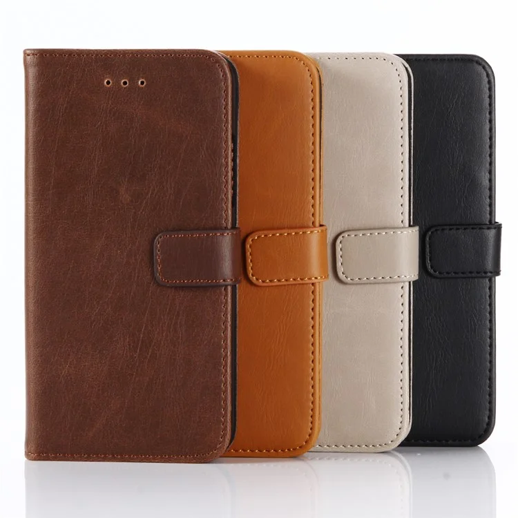 Retro Crazy Horse Wallet Leather Mobile Phone Protective Case for iPhone X 5.8 inch - Black
