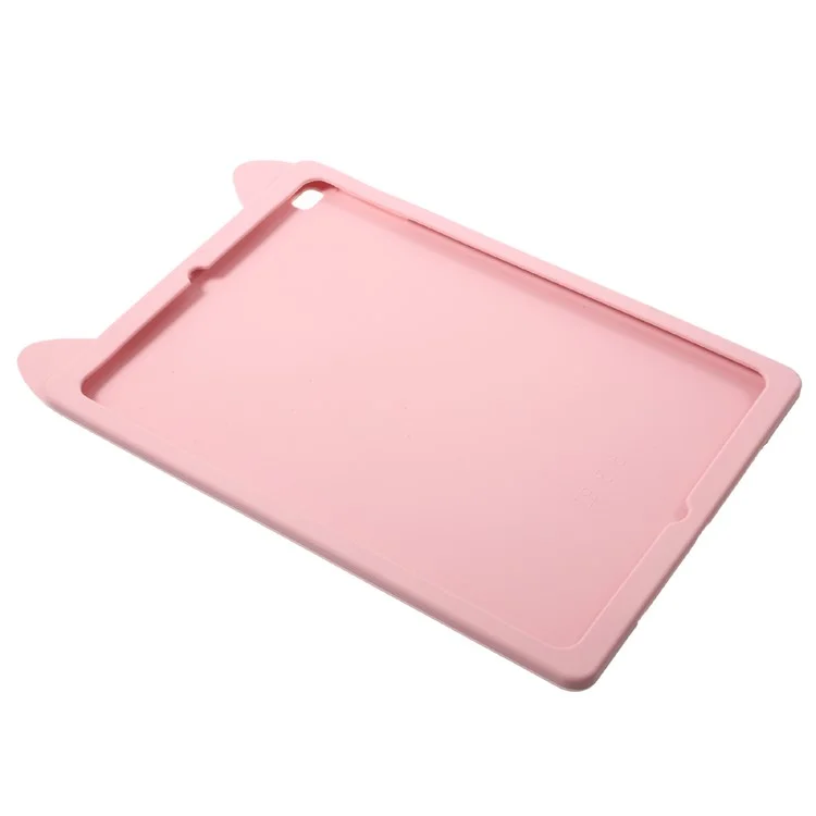 3D Moustache Cat Silicone Tablet Case Cover for iPad Air 2/ Air - Pink