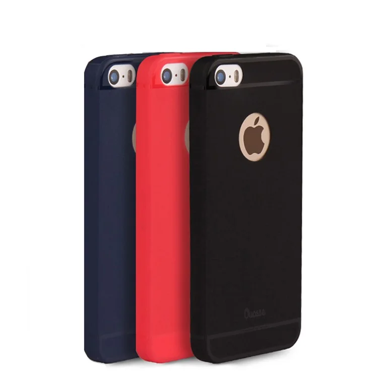 OUCASE Lovely Fruit Series Matte Finish Flexible Silicone Case for iPhone 5 / 5s / SE - Red