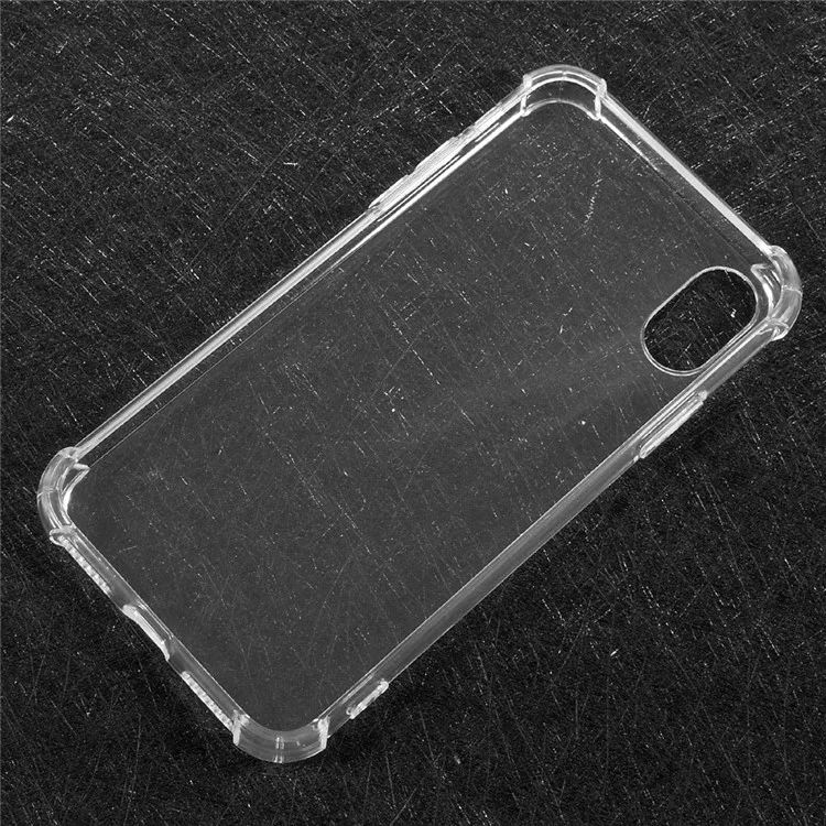 Drop-proof Clear TPU Back Phone Case for iPhone X/10 5.8 inch - Transparent