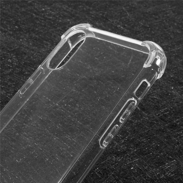 Drop-proof Clear TPU Back Phone Case for iPhone X/10 5.8 inch - Transparent