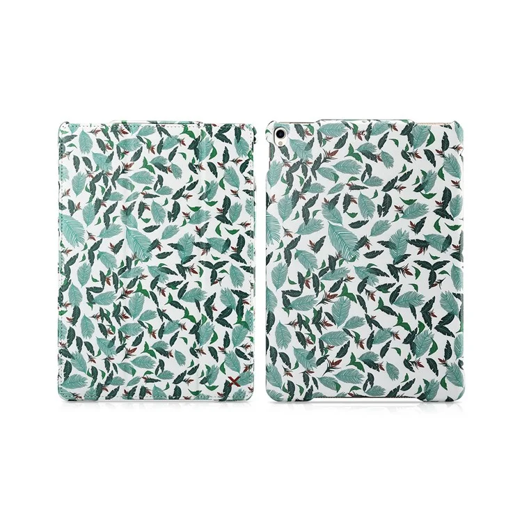 XOOMZ Pattern Printing Smart Leather Tri-fold Stand Case for iPad Pro 10.5 (2017) - Different Leaves