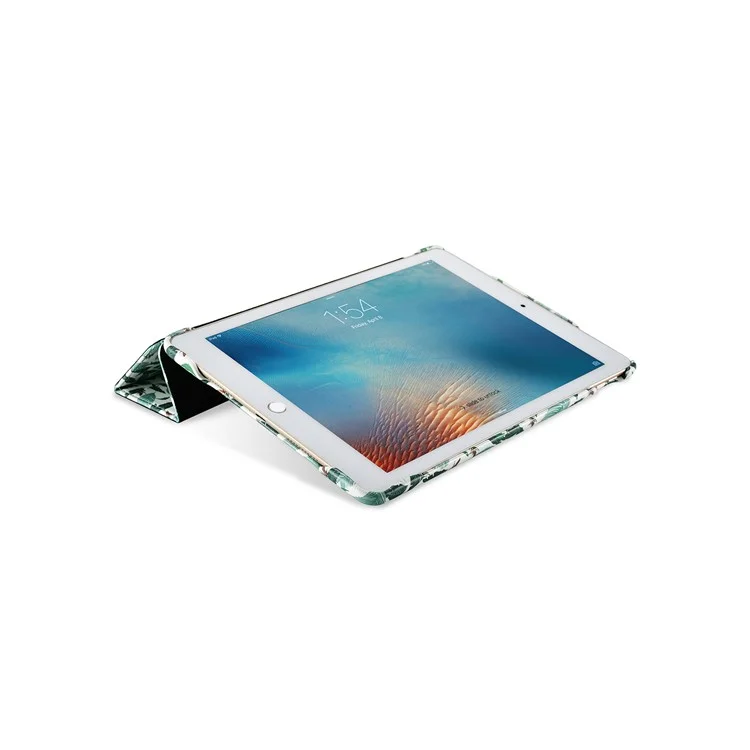 XOOMZ Pattern Printing Smart Leather Tri-fold Stand Case for iPad Pro 10.5 (2017) - Different Leaves