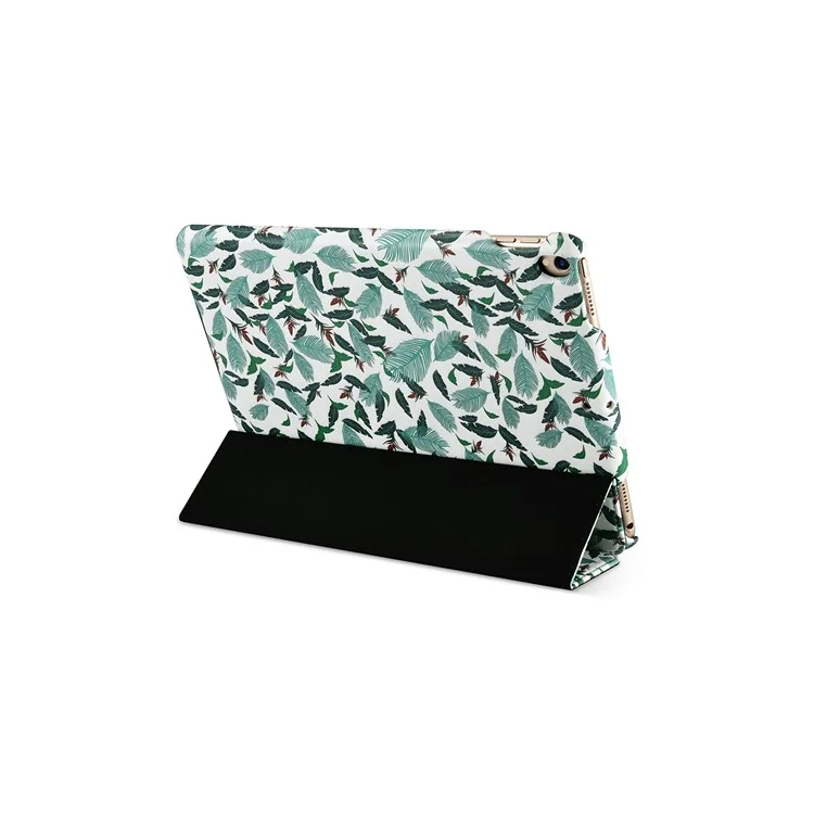 XOOMZ Pattern Printing Smart Leather Tri-fold Stand Case for iPad Pro 10.5 (2017) - Different Leaves