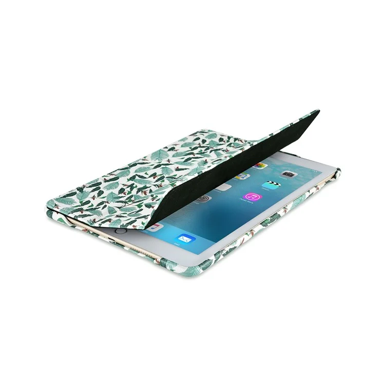 XOOMZ Pattern Printing Smart Leather Tri-fold Stand Case for iPad Pro 10.5 (2017) - Different Leaves
