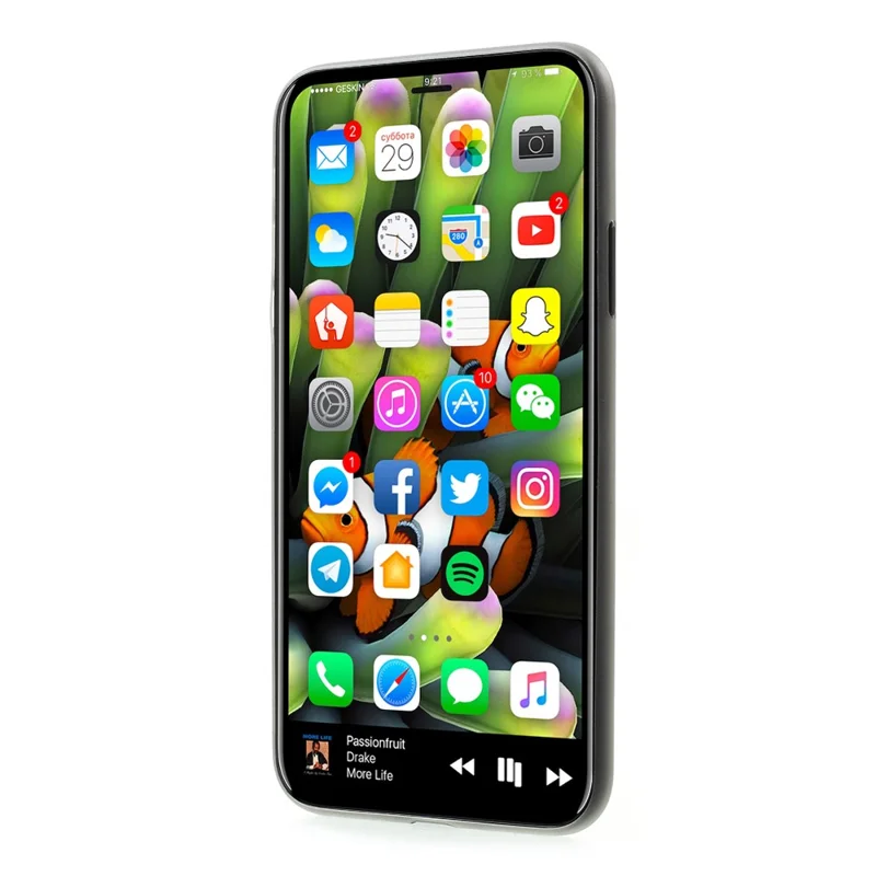 For iPhone X 5.8 inch Ultrathin Matte PC Cell Phone Cover - Grey