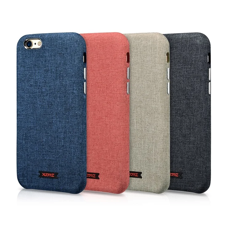 XOOMZ for iPhone 6S Plus /6 Plus 5.5 inch Cloth Texture PU Leather Coated PC Mobile Casing - Blue