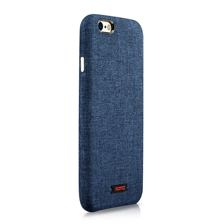 XOOMZ for iPhone 6S Plus /6 Plus 5.5 inch Cloth Texture PU Leather Coated PC Mobile Casing - Blue