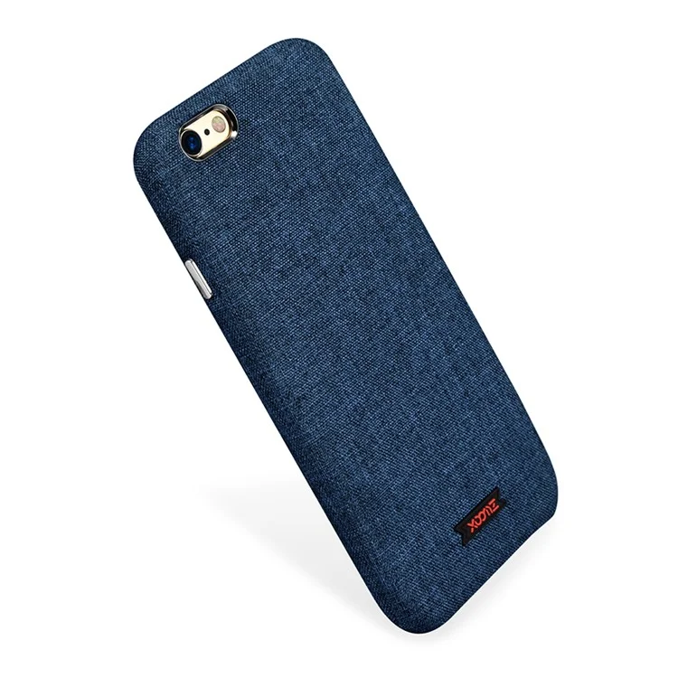 XOOMZ for iPhone 6S Plus /6 Plus 5.5 inch Cloth Texture PU Leather Coated PC Mobile Casing - Blue