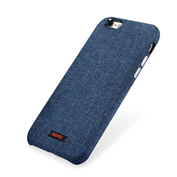 XOOMZ for iPhone 6S Plus /6 Plus 5.5 inch Cloth Texture PU Leather Coated PC Mobile Casing - Blue